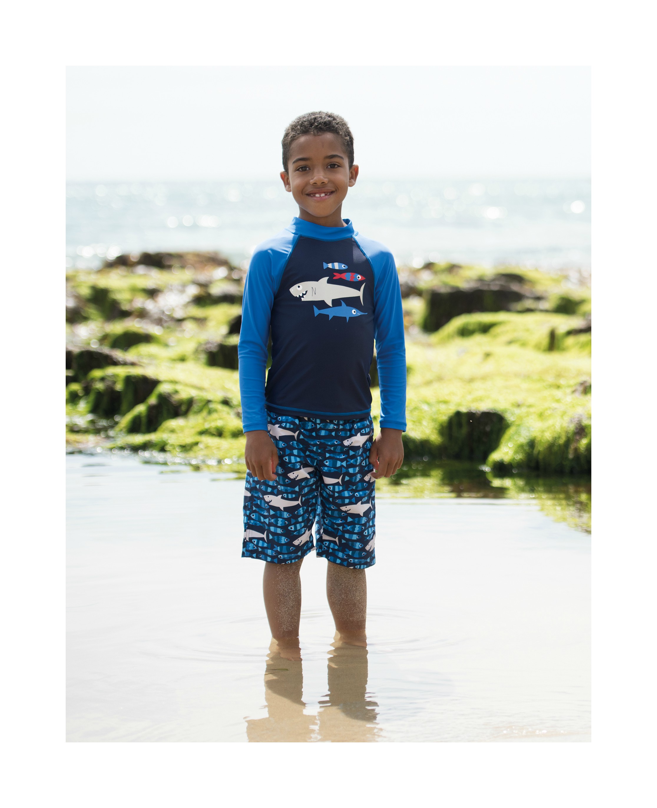 μαγίο βερμούδα με καρχαρίες Frugi 3