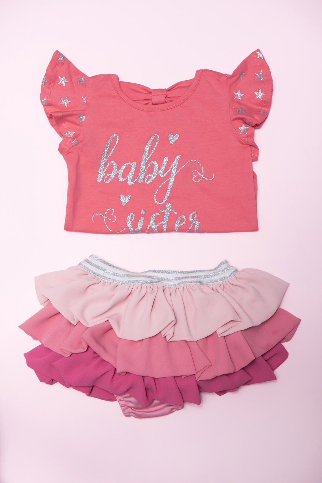 CottonBaby ροζ φούστα με βολάν