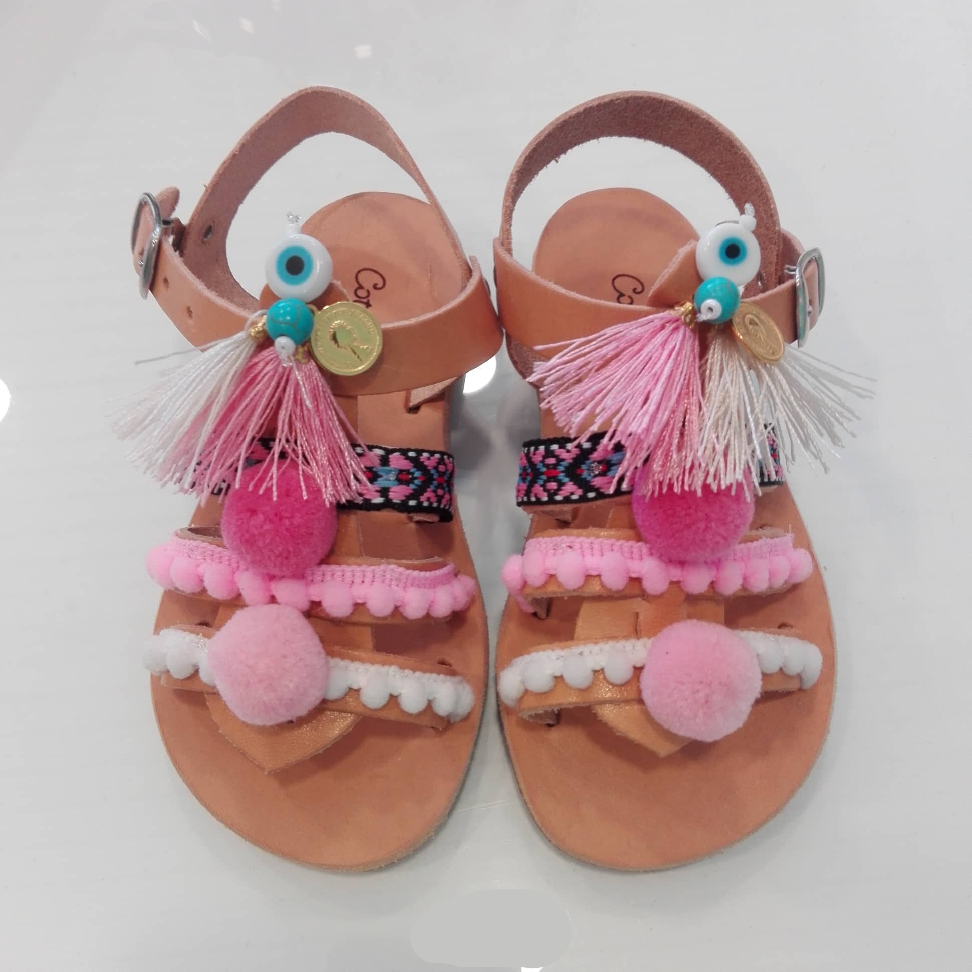 boho δερμάτινα σανδάλια Cotton Baby Νο 24