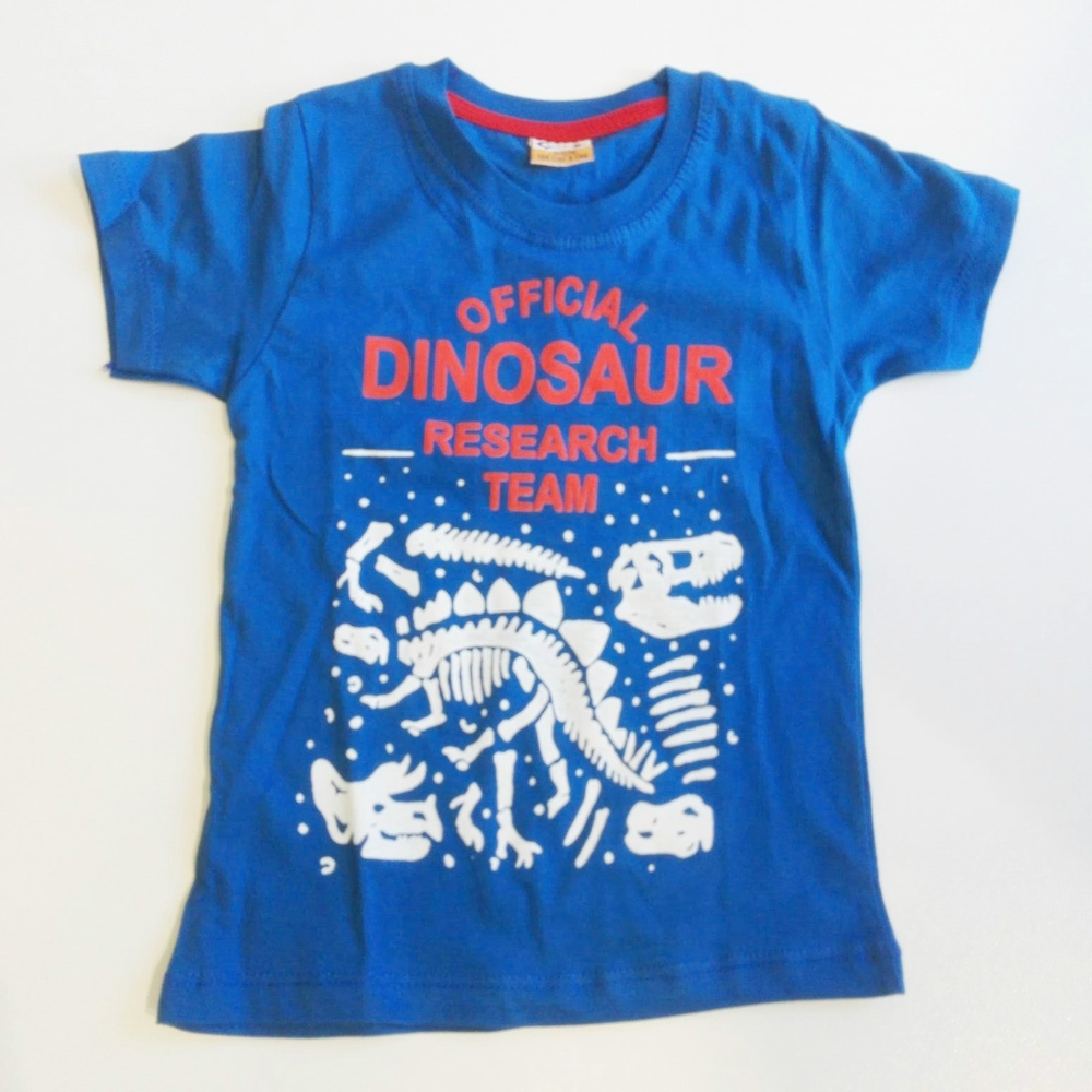Μπλε t-shirt με δεινόσαυρο για αγόρι
