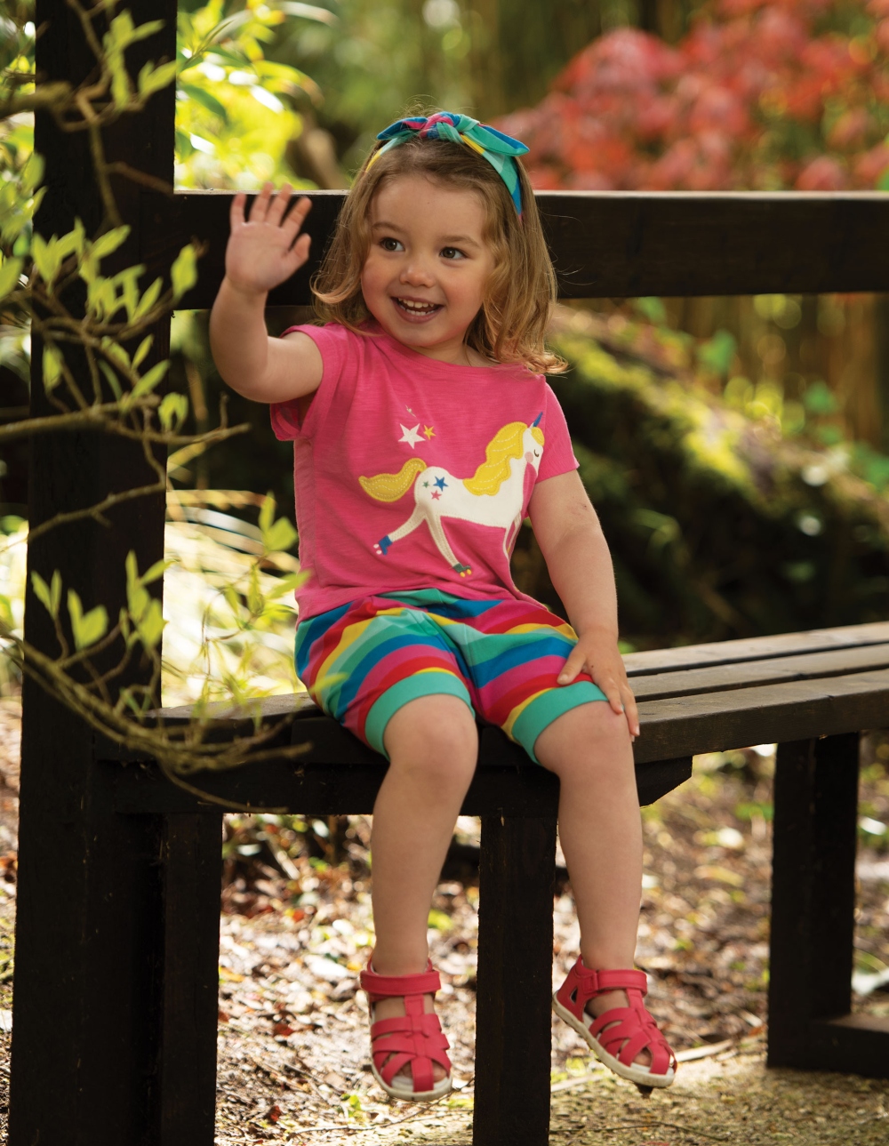 φούξια βρεφικό οργανικό t-shirt με μονόκερο Frugi (1)