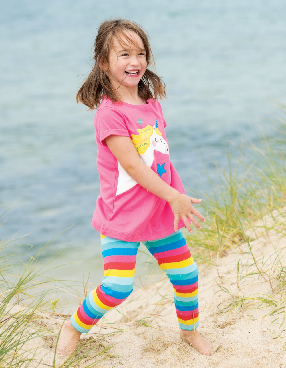 φούξια οργανικό t-shirt με μονόκερο Frugi (1)