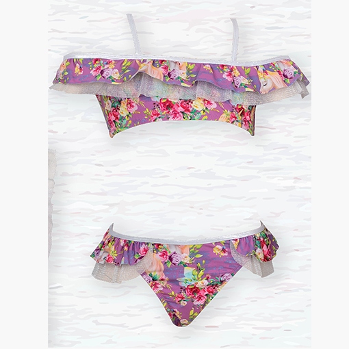 floral παιδικό μαγιό μπικίνι turtue