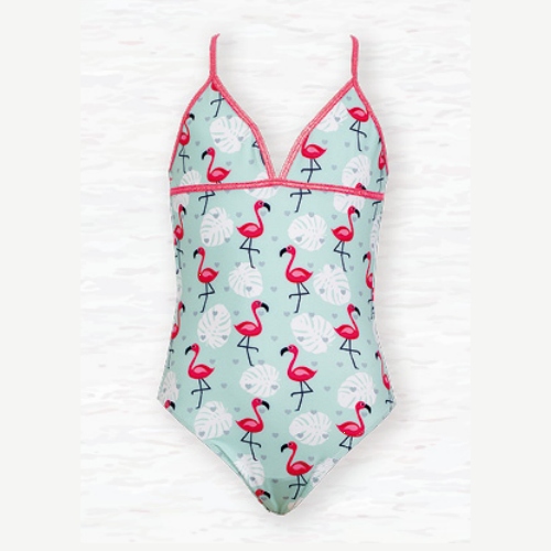 παιδικό ολόσωμο μαγιό με flamingo turtue