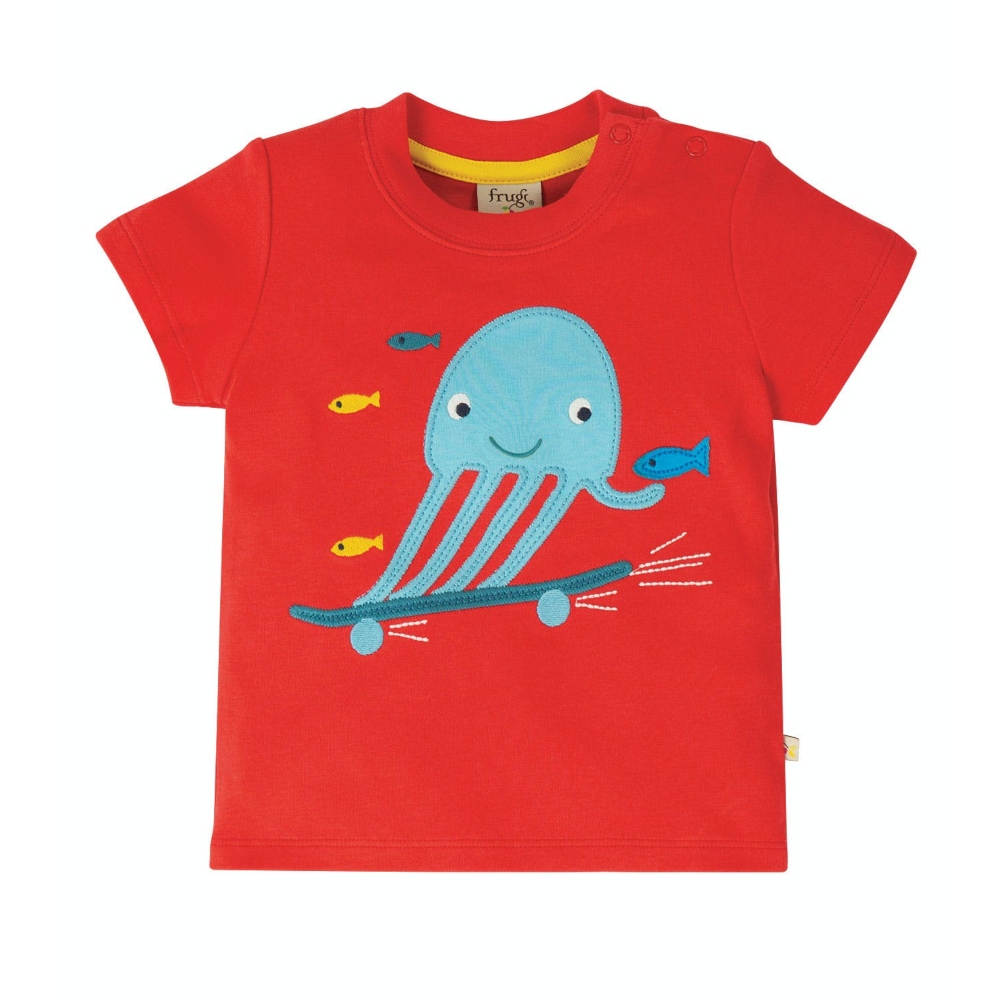 οργανικό t-shirt για αγοράκια Frugi με μέδουσα