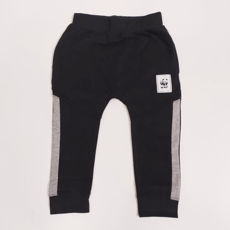 Παντελόνι μαύρο με γκρι ρίγα Keen organic-WWF COLLECTION