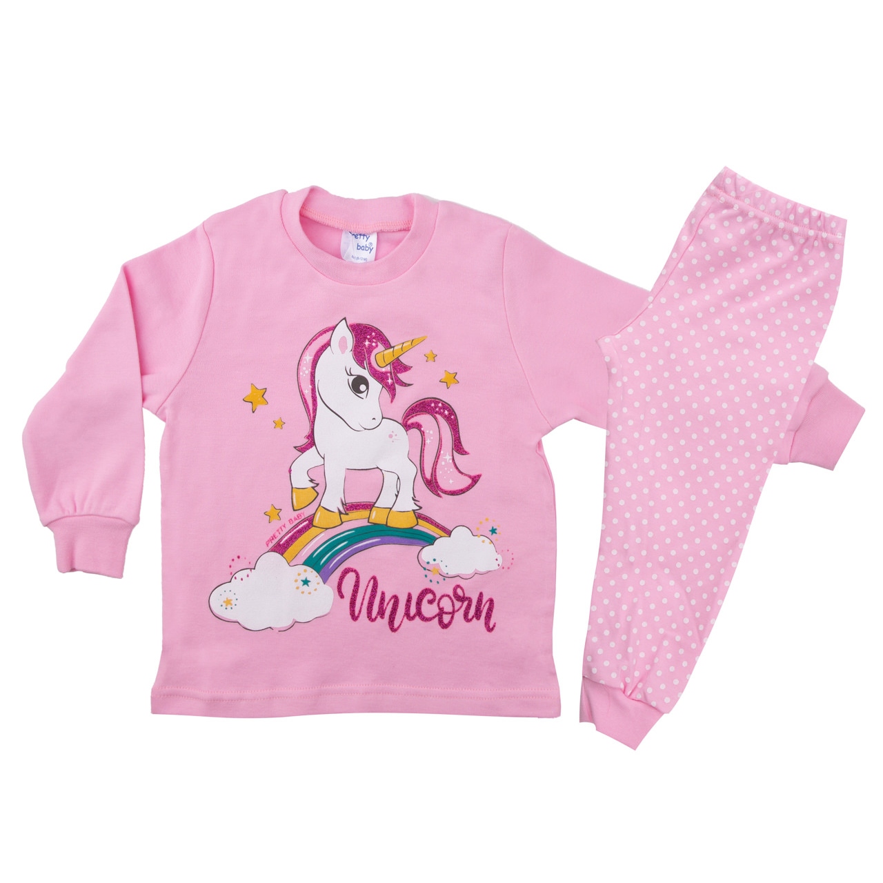 βρεφική παιδική πιτζάμα για κορίτσια unicorn