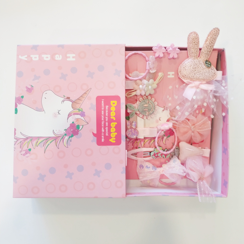 Πολυσετ αξεσουάρ για τα μαλλιά σε κουτάκι pink bunny