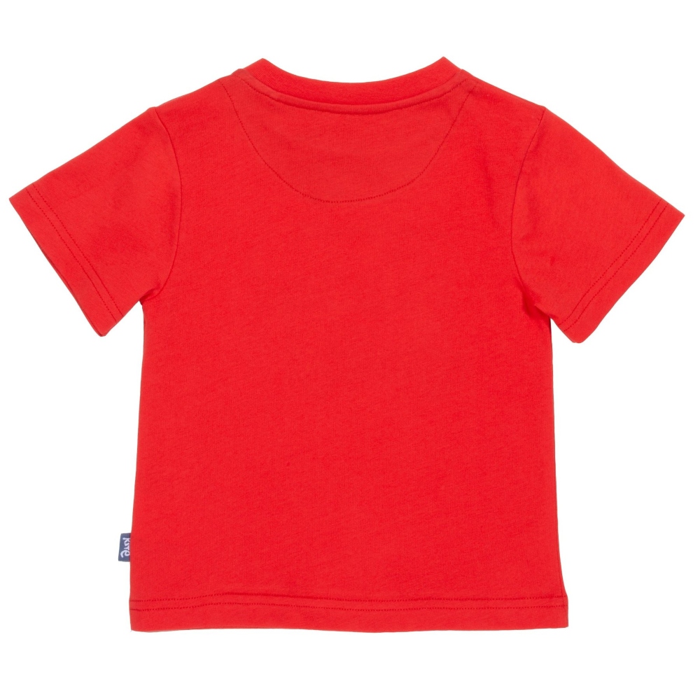 κόκκινο μπεμπέ κοντομάνικο t-shirt από οργανικό βαμβάκι Kite (3)