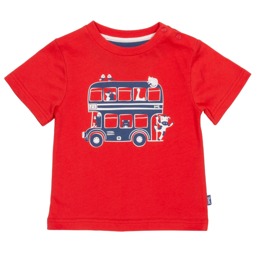 κόκκινο μπεμπέ κοντομάνικο t-shirt από οργανικό βαμβάκι Kite