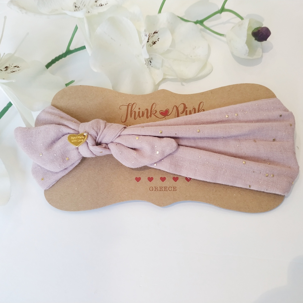 βρεφική κορδέλα think pink accessories για τα μαλλιά ροζ