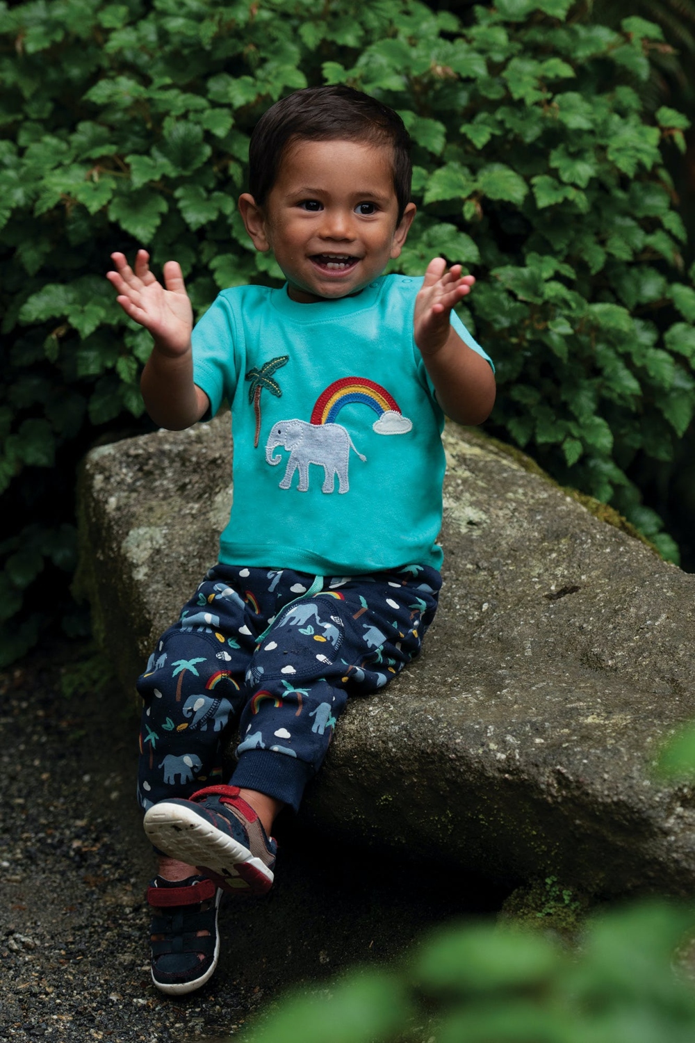 βρεφικό t-shirt aqua από οργανικό βαμβάκι Frugi (2)