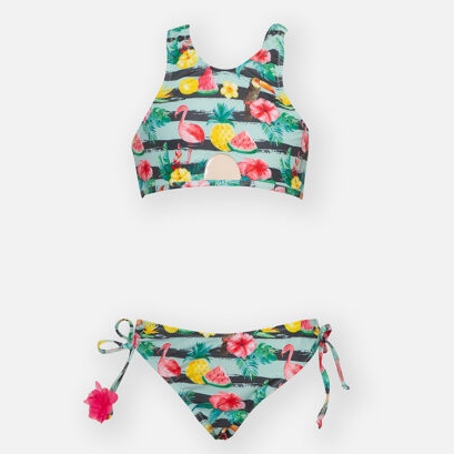 παιδικό μαγιό μπικίνι tropical mint