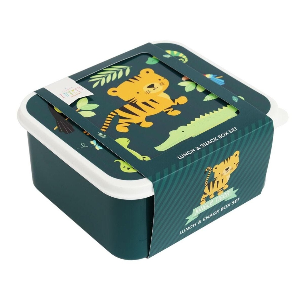 Σετ 4 δοχεία φαγητού Lunch & Snack Box - Jungle Tiger (1)