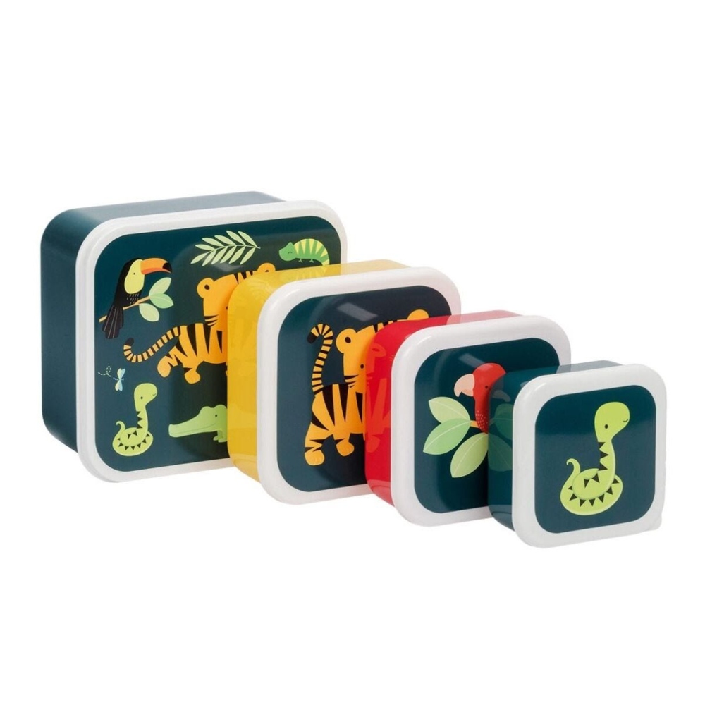 Σετ 4 δοχεία φαγητού Lunch & Snack Box - Jungle Tiger (3)