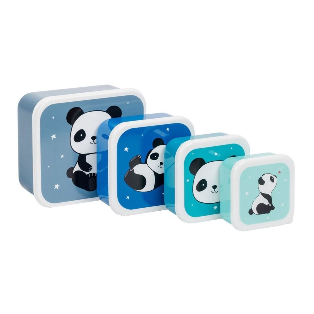 Σετ 4 δοχεία φαγητού Lunch & Snack Box - με σχέδιο panda (4)