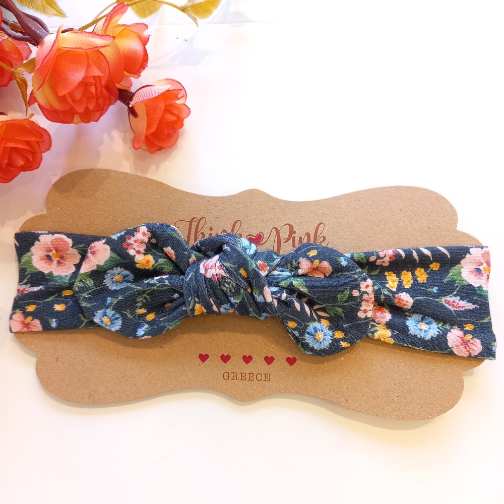 παιδική κορδέλα για τα μαλλιά floral blue Think Pink
