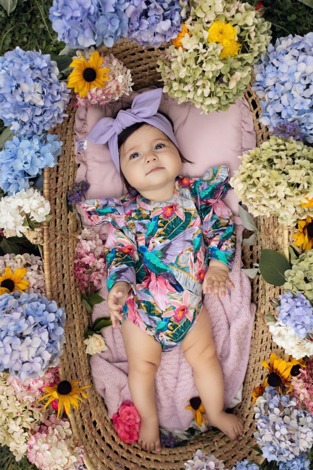 βρεφικό μακρυμάνικο φορμάκι floral από οργανικό βαμβάκι Heypopinjay (4)