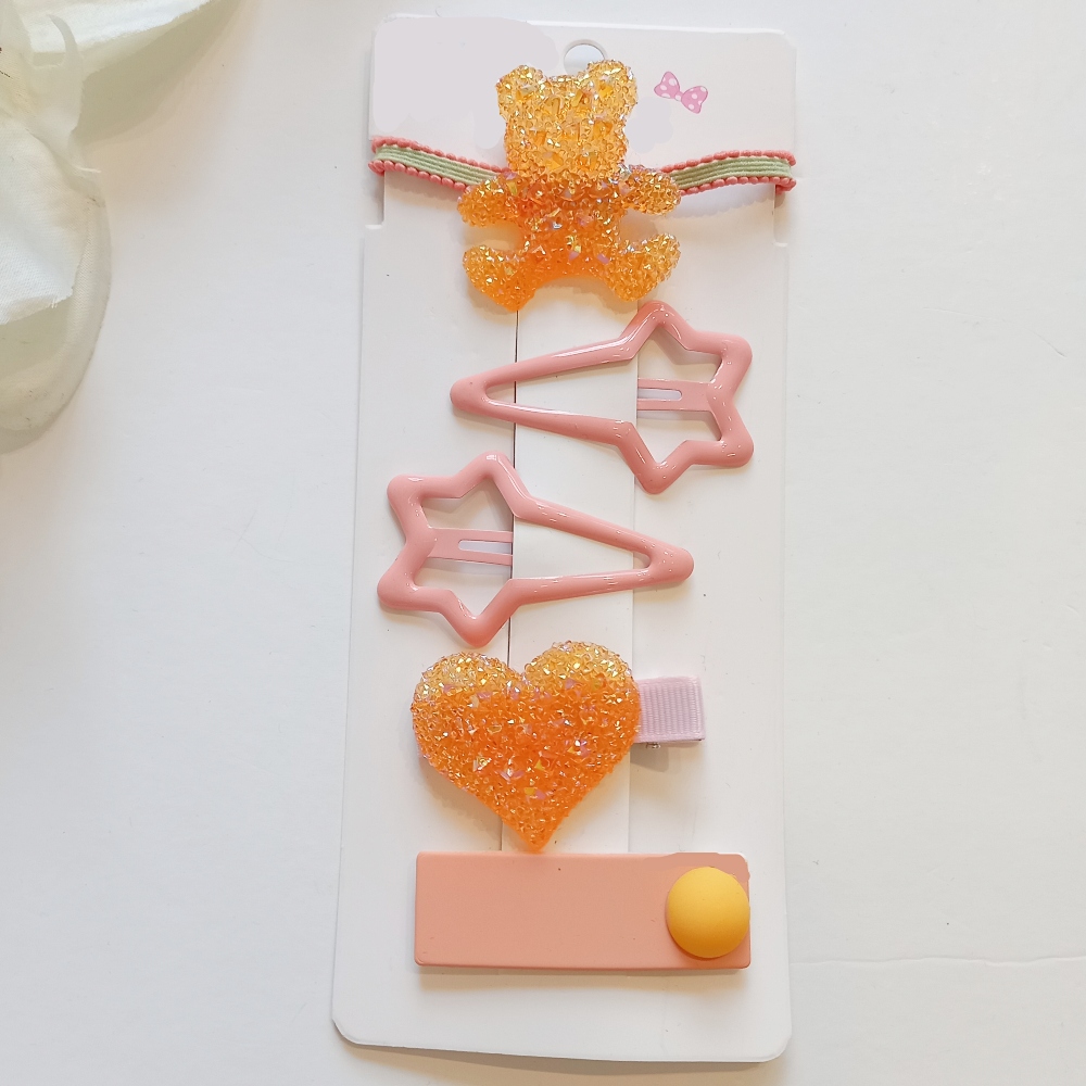 σετ παιδικά αξεσουάρ για τα μαλλιά πορτοκαλί