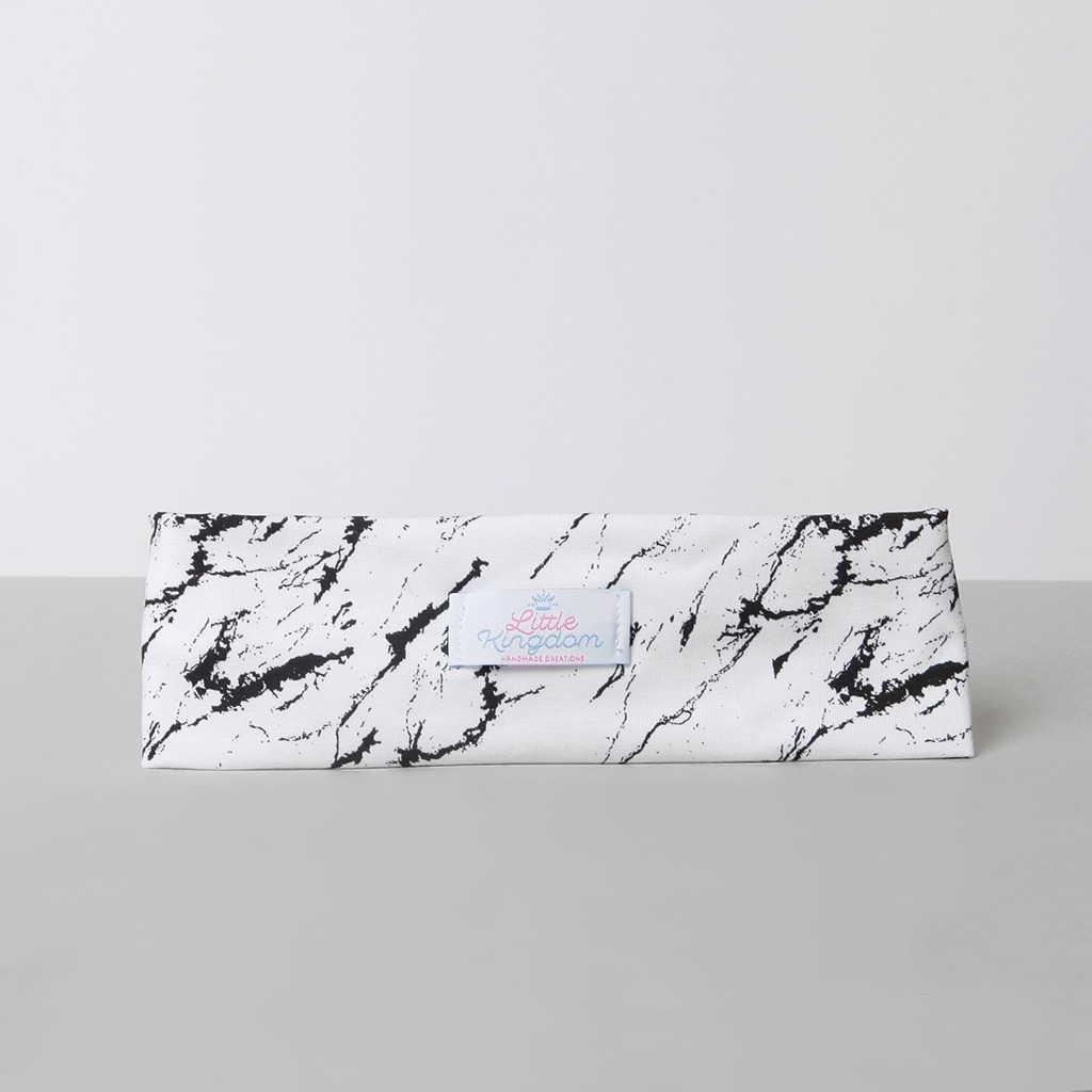 οργανική βρεφική κορδέλα ασπρόμαυρη marble (1)