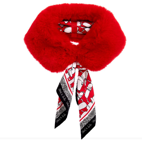 Girls-red-super-soft-faux-fur-collar-by-Abel-Lula-3