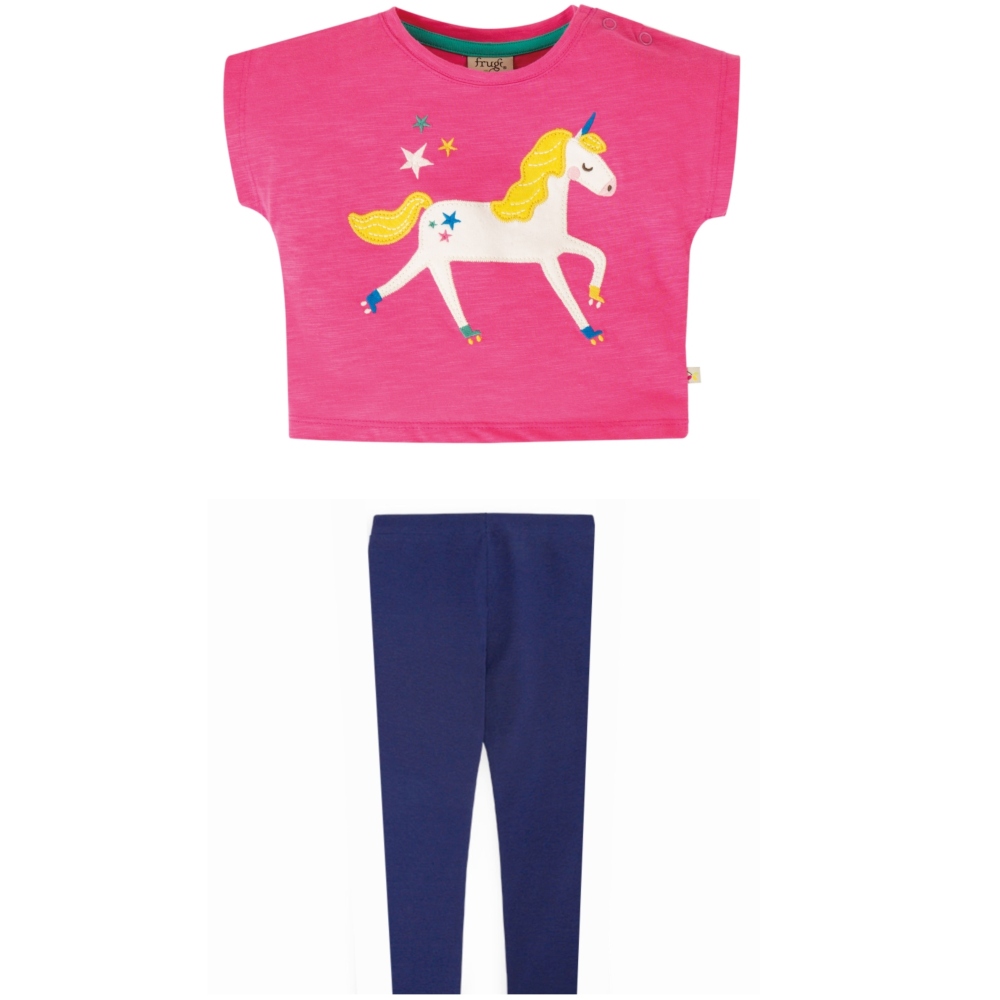 bebe set Frugi με μονόκερο (1)