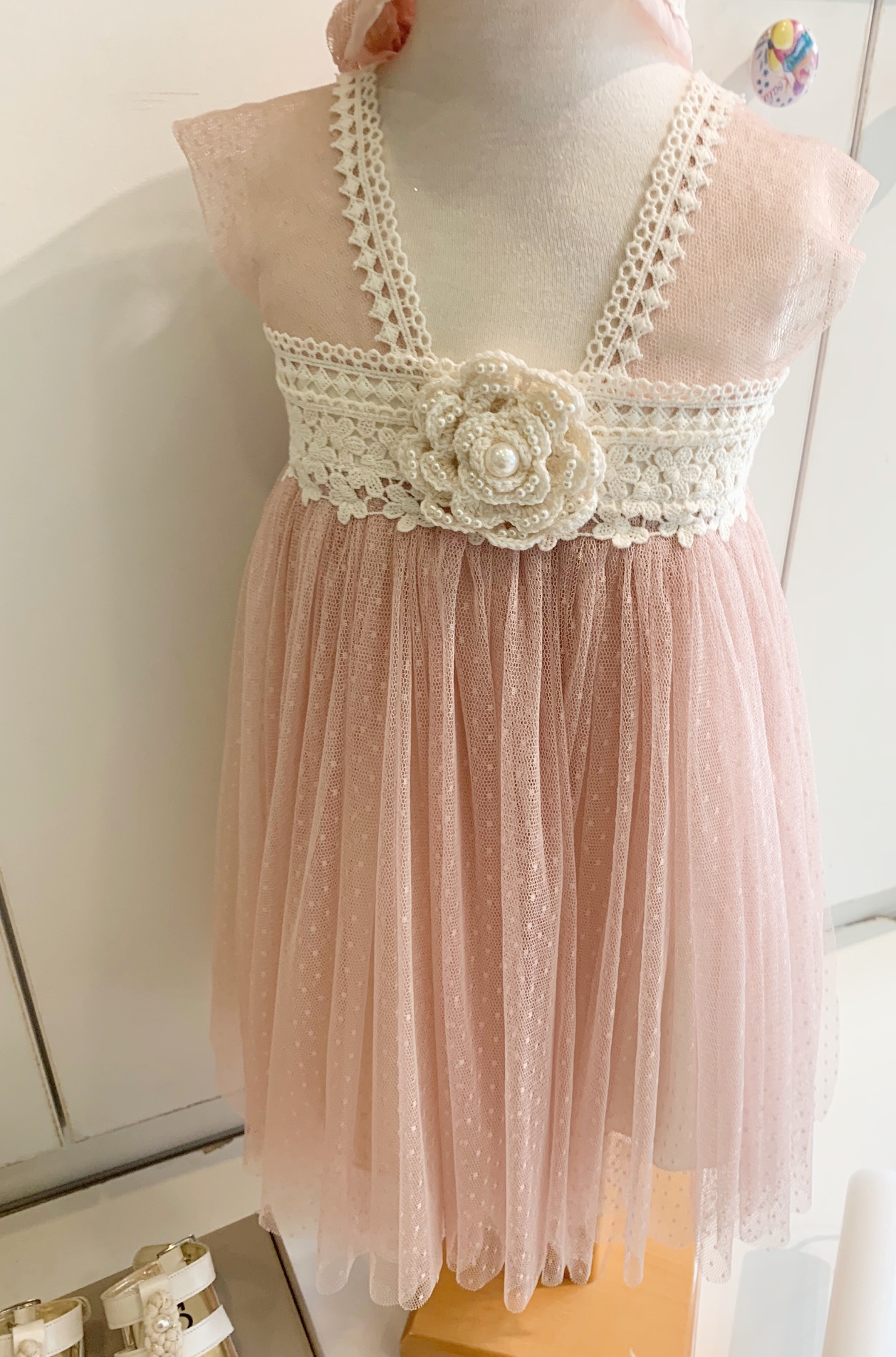 φόρεμα βάπτισης με boho διάθεση