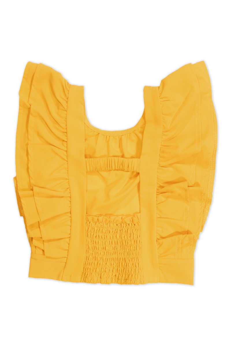 παιδικο μπλουζακι μς βολαν cropped top κιτρινο (1)