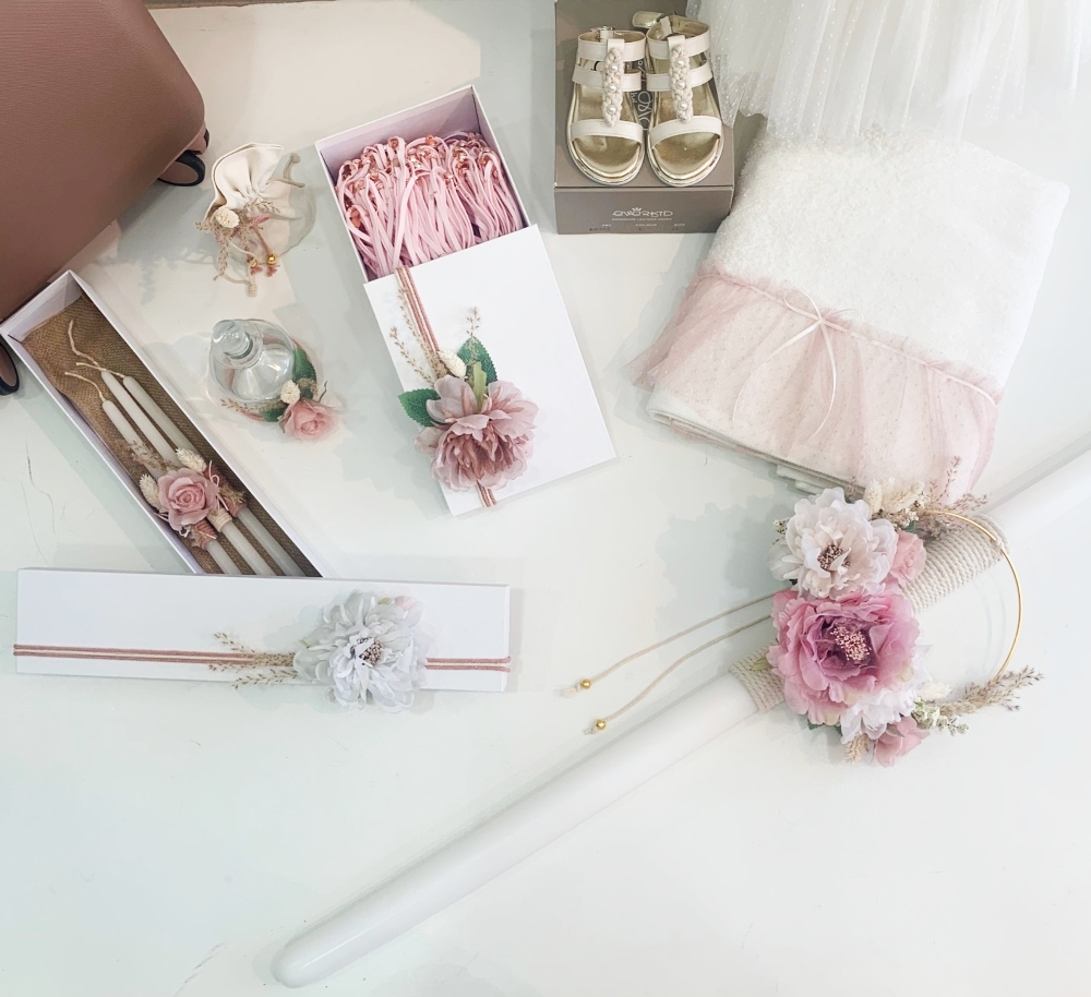 βαπτιστικο πακετο romantic flowers