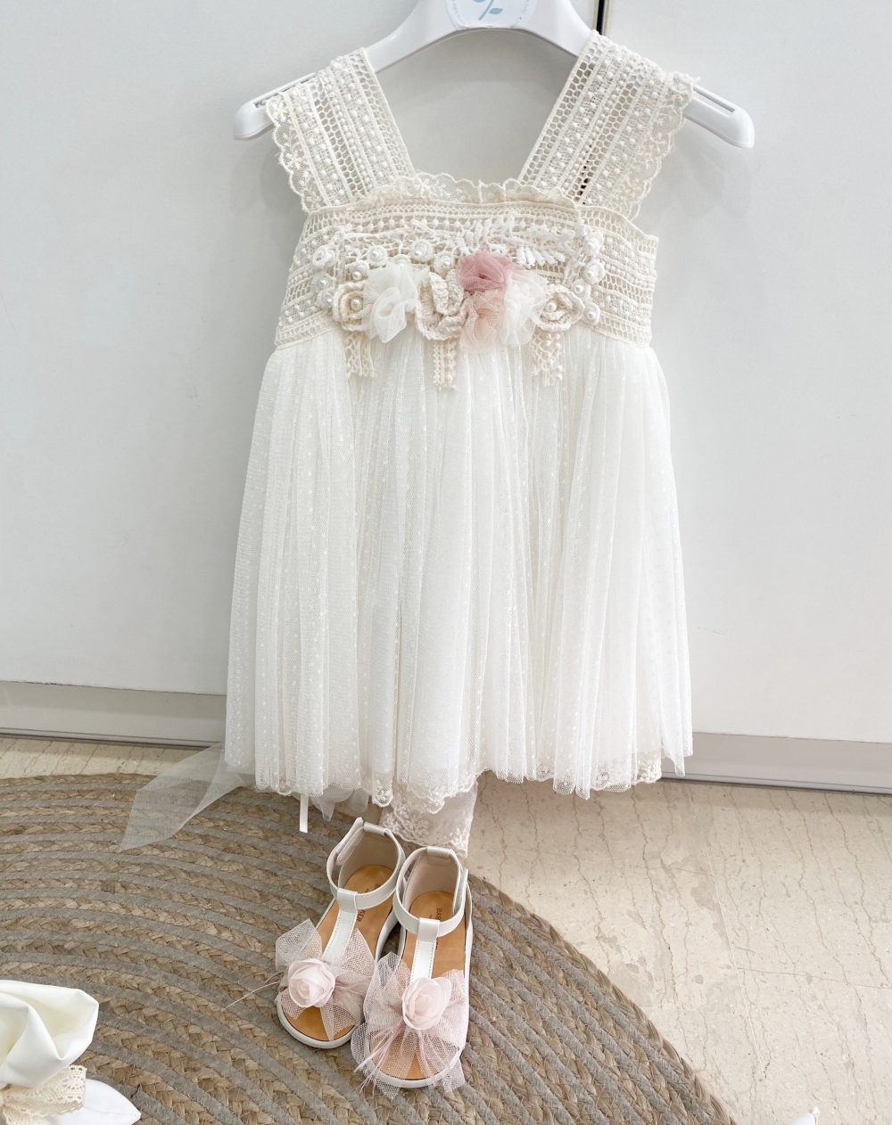 φόρεμα βαπτιστικό Felicita και παπούτσια babywalker