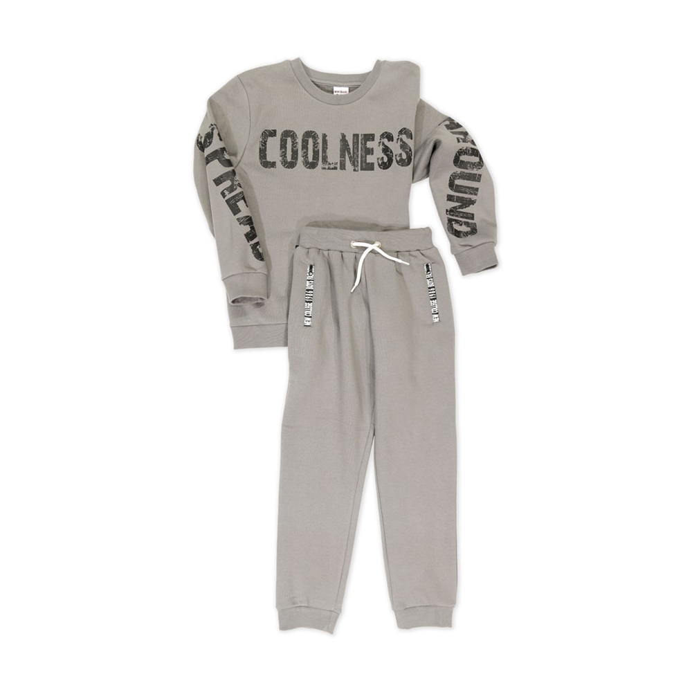 παιδικο σετ φορμας γκρι new college coolness