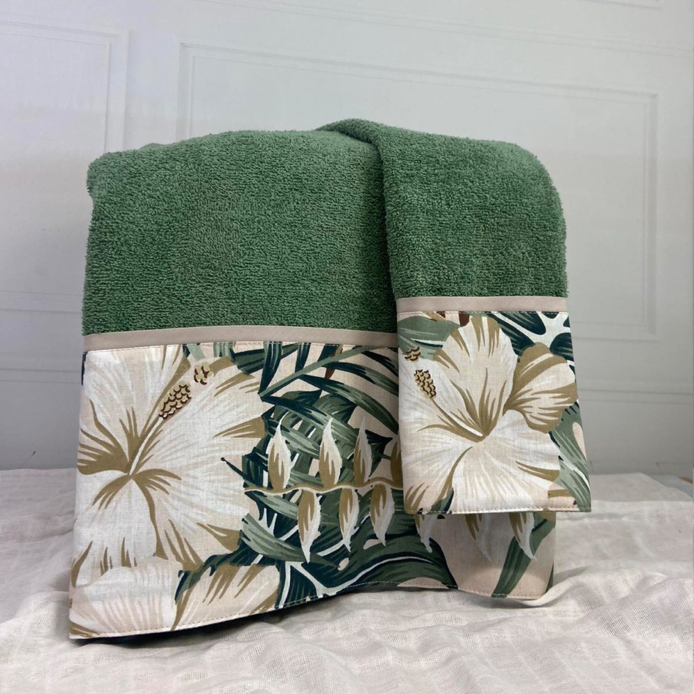 3083-830 Σετ βρεφικές πετσέτες 2τμχ Tropical Leaves ABΟ
