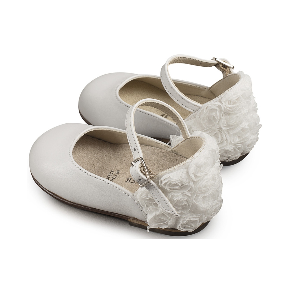 BW4503-WHITE1-BABYWALKER δερματινο γαλλικο γοβακι με σιφον λουλουδια