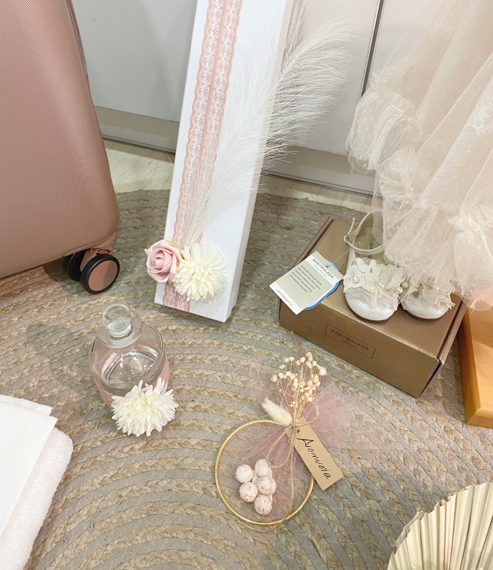 λαδοσέτ και μπομπονιέρα boho pink