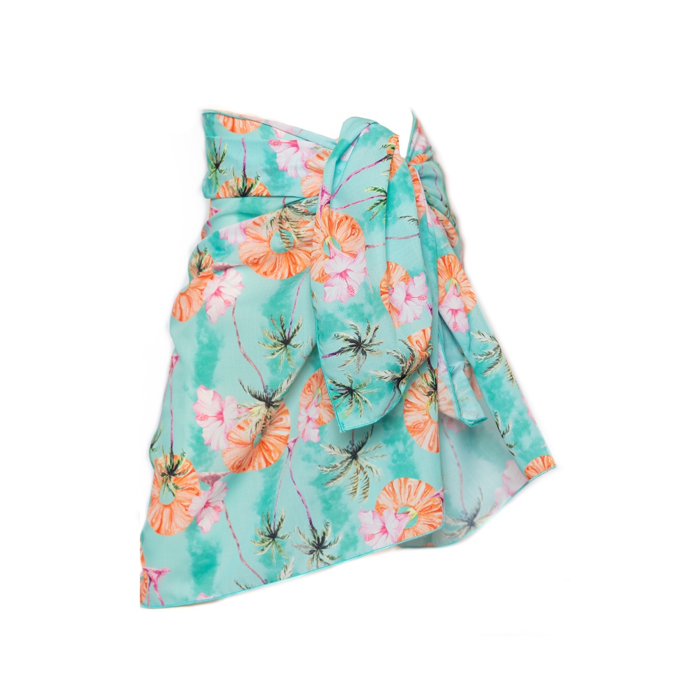 130-040 παρεο παιδικο tortue pineapples με scrunchie