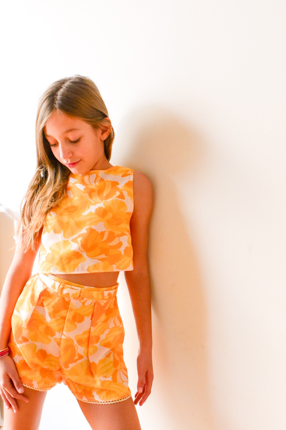παιδικο σετ cropped top με βερμούδα under the sun two scoops (2)