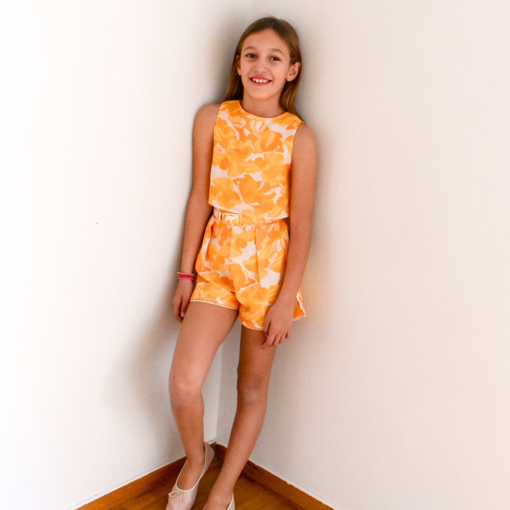 παιδικο σετ cropped top με βερμούδα under the sun two scoops (4)
