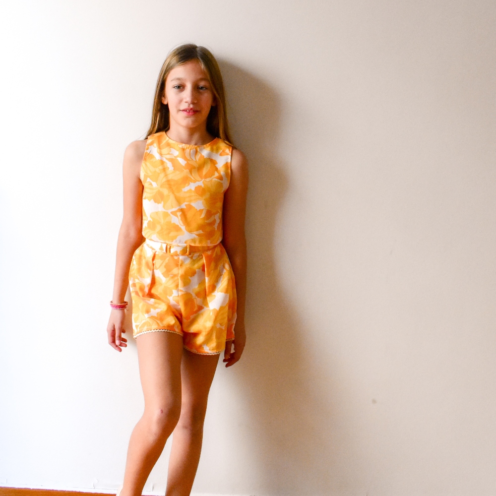 παιδικο σετ cropped top με βερμούδα under the sun two scoops