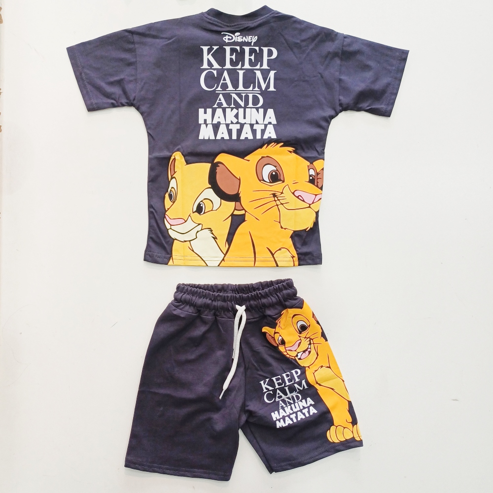 παιδικο σετ κοντομανικο με βερμουδα lion king