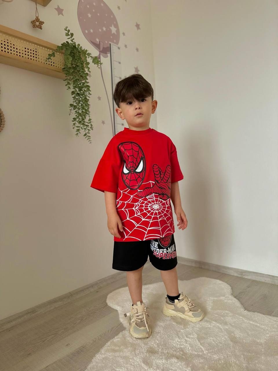 παιδικο σετ με τον spiderman tshirt και βερμουδα (1)