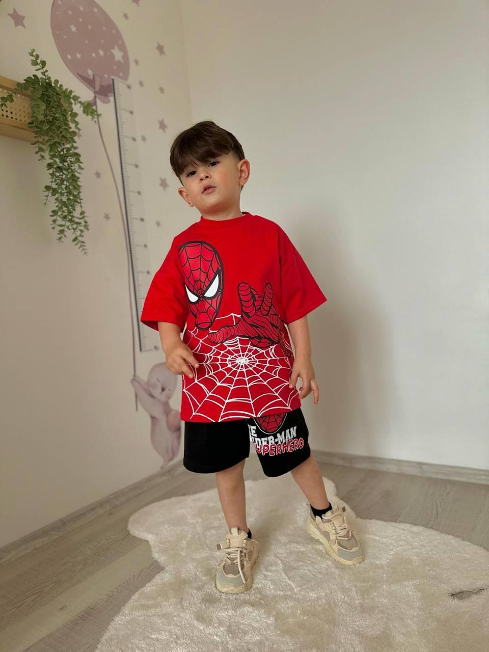 παιδικο σετ με τον spiderman tshirt και βερμουδα (2)