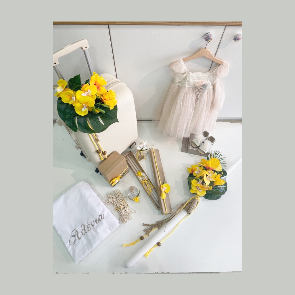 βαπτιστικό πακέτο με θεμα exotic flowers (1)