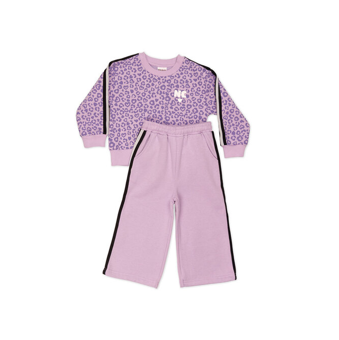 8309 σετ φορμας λιλα animal print