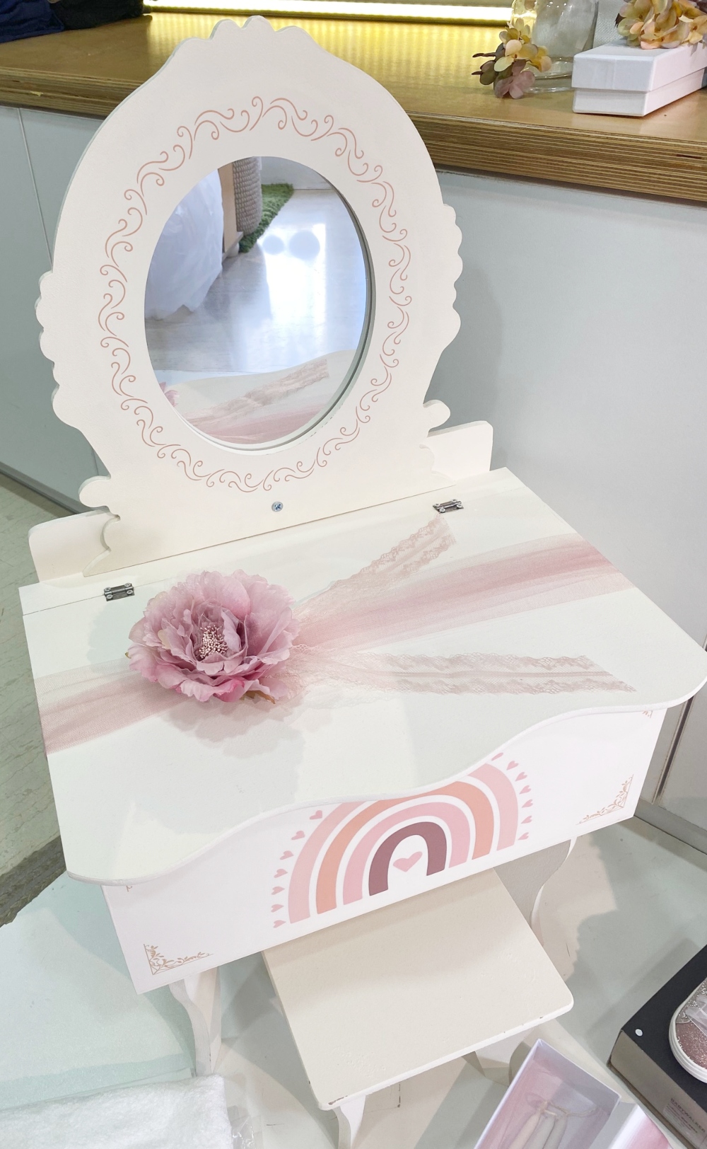 Πακέτο βάπτισης για κορίτσι flowers boudoir rainbow (3)