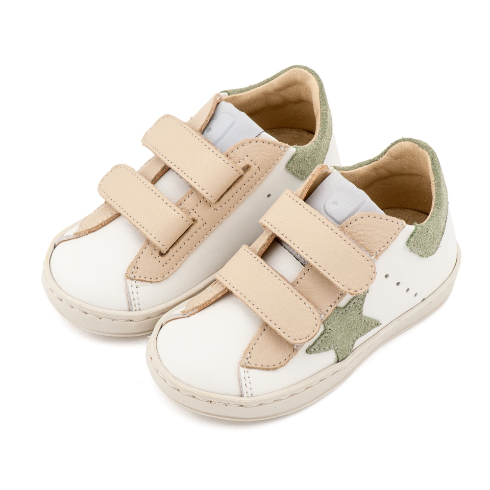 EXC5316-WHITE-IVORY-MINT-BABYWALKER βαπτιστικα παπουτσια sneakers με αστερι