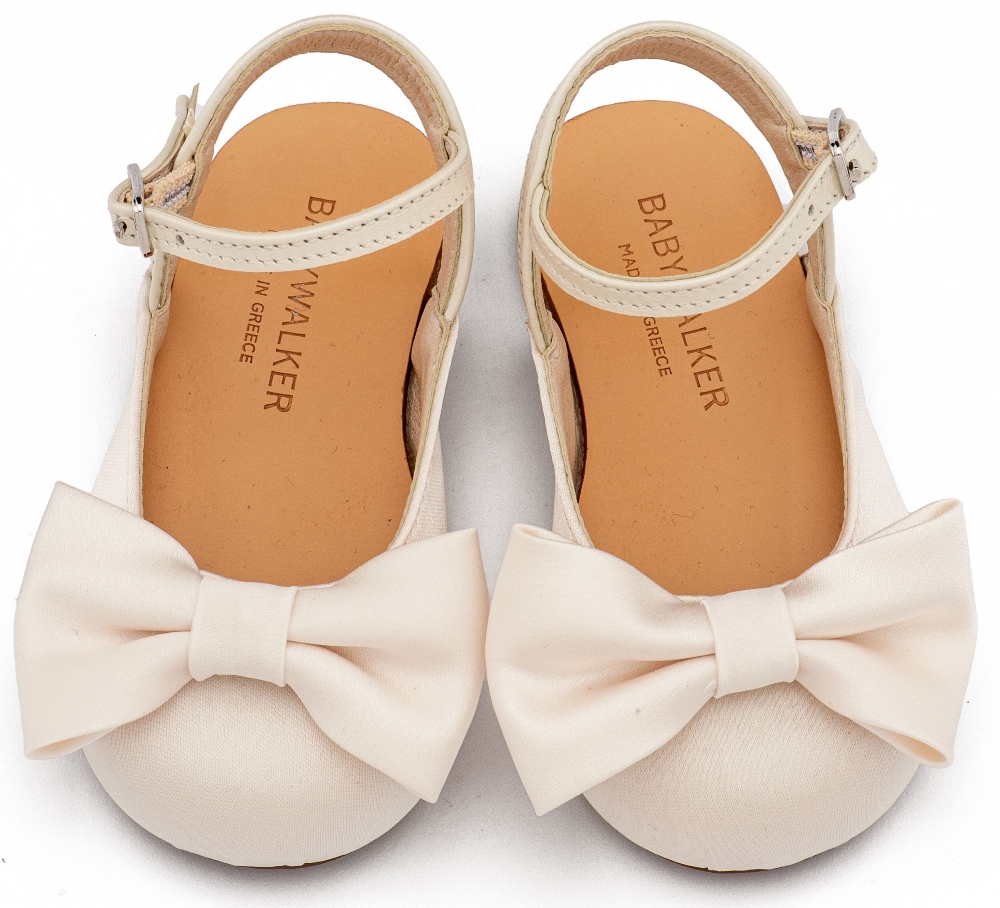 Μπαλαρινες με φιογκακι ξωφτερνες BW4855-IVORY-BABYWALKER (1)