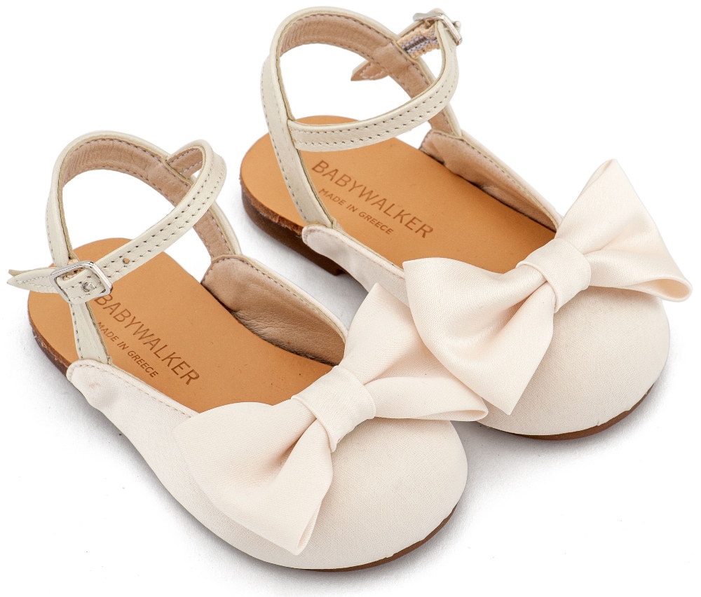 Μπαλαρινες με φιογκακι ξωφτερνες BW4855-IVORY-BABYWALKER (2)