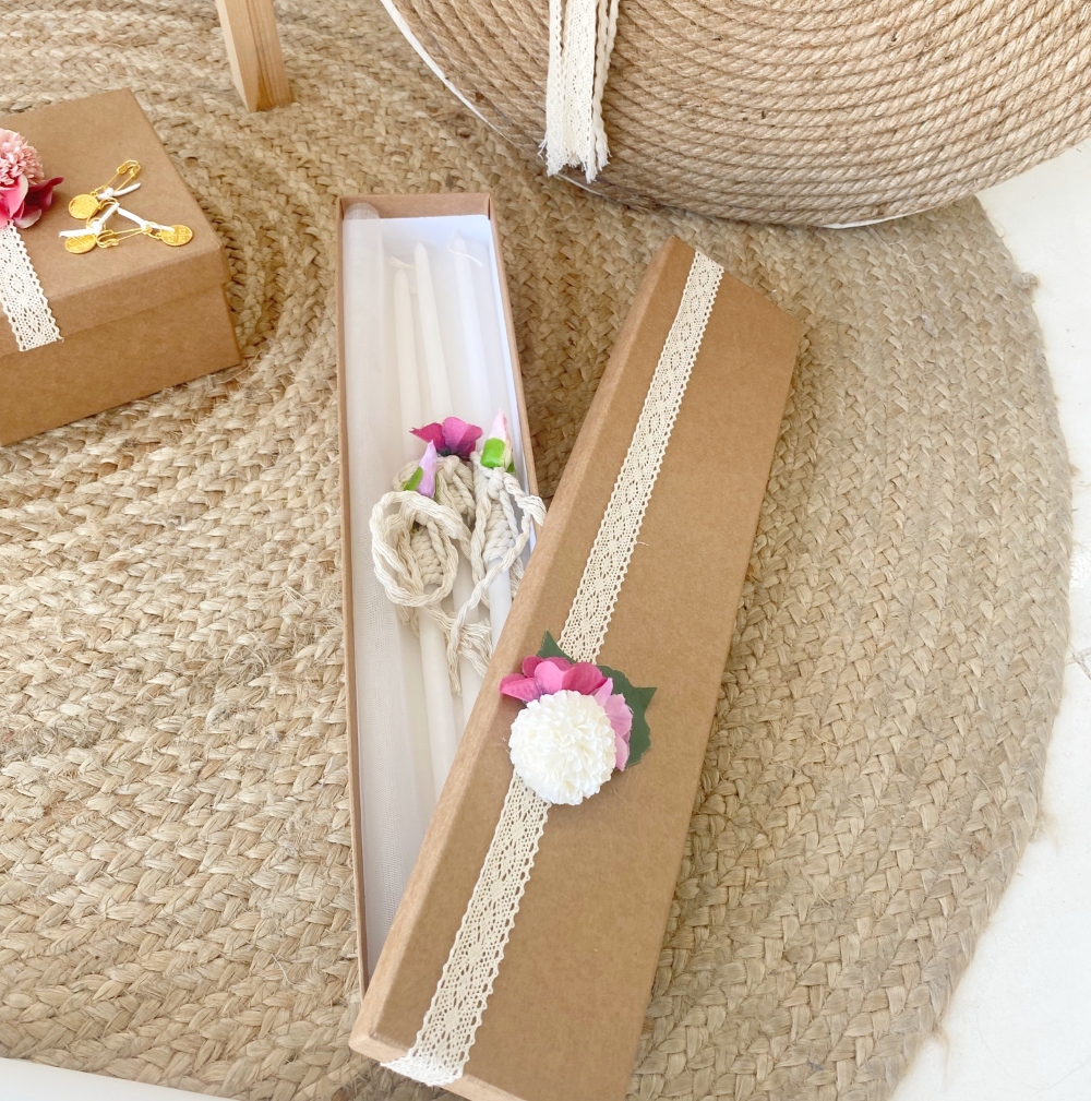 λαδοσέτ βάπτισης boho romantic
