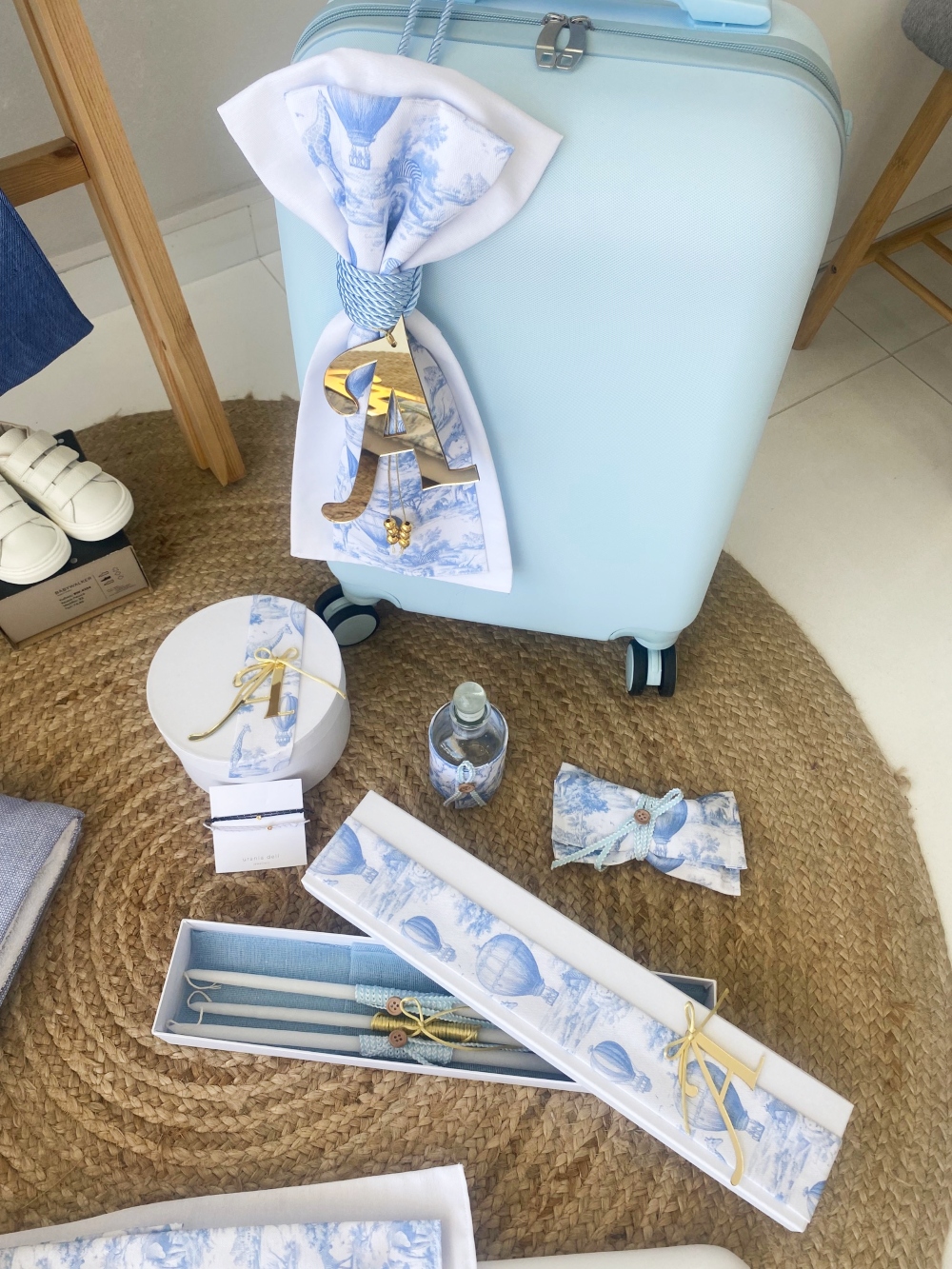 Πακέτο βάπτισης για αγόρι με θέμα baby dior γαλάζιο (3)