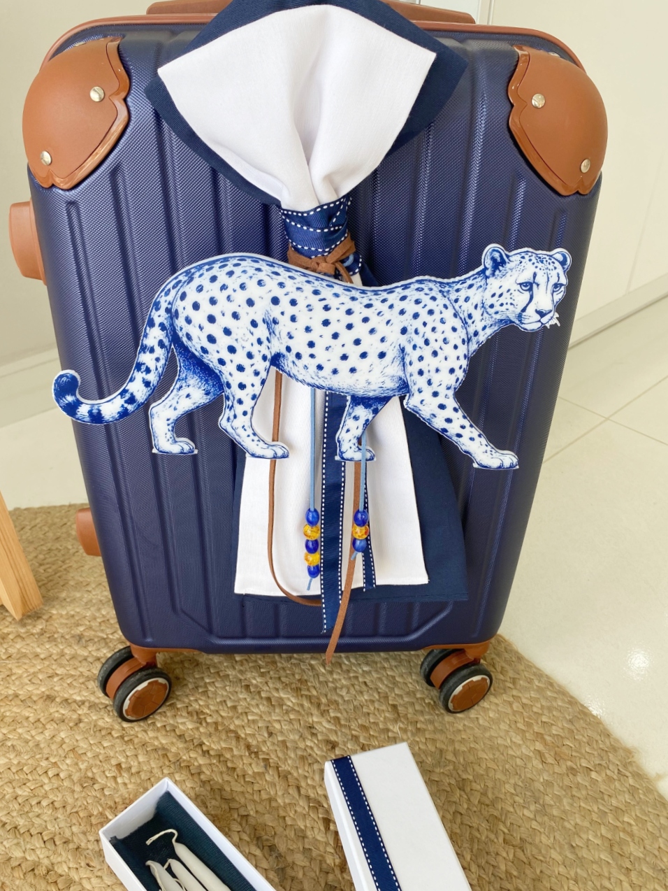 βαπτιστική βαλίτσα baby dior blue